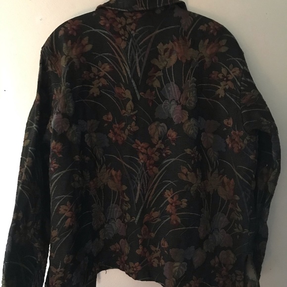 Chico’s Dark Floral Jacket - Picture 4 of 4